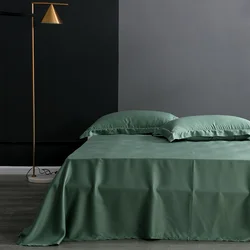 Natural Mulberry Silk Flat Sheet Solid Color Bed Sheet Single Double King Size Bedding Sheet Home Bedding Textile Sheet