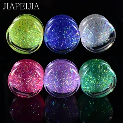 6-42mm Big Size Twinkle Acrylic Ear Tunnels Plug Piercings Ear Flesh Gauges Expander Body Piercings Jewelry