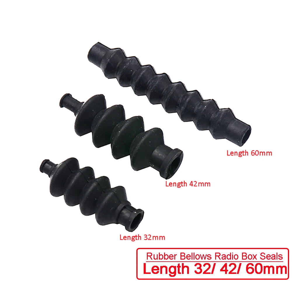 2 PCS RC Boat L32/42/60mm Rubber Bellows Water Against Accordion Radio Box Seals