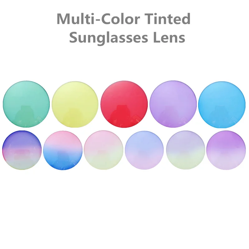 Rainbow Tinted Prescription Sunglasses Lens UV400 HMC+EMI for Optical Gradient Fading Glasses Goggles Accustomized