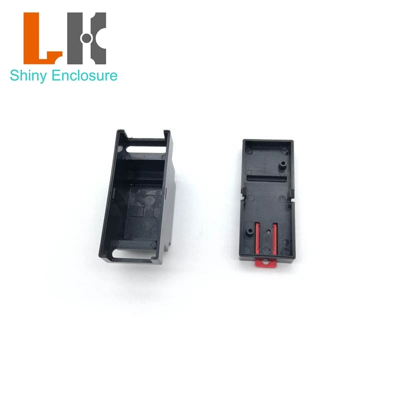 LK-DR01Aカスタムdinレールエンクロージャ取付エンクロージャ電子abs樹脂ジャンクションボックスケーブル出口ハウジング88x37x59mm