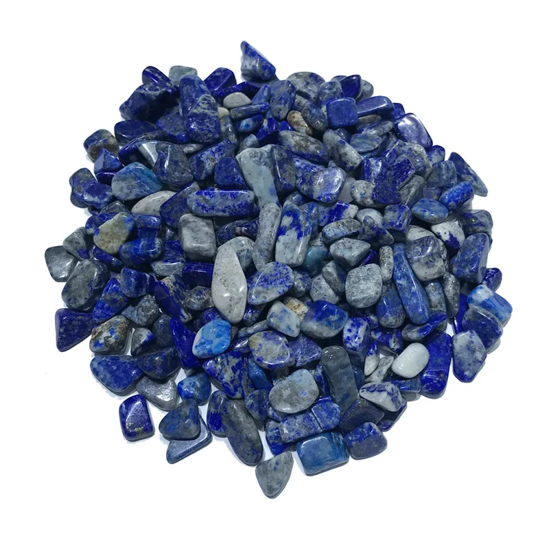 A+100g 5-7mm Natural Blue Lapis Lazuli Quartz Crystal Polished Gravel Specimen natural stones and minerals Fish Tank stones