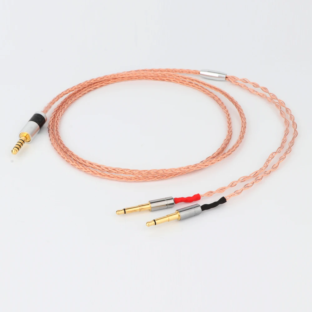 Cabo equilibrado da elevação do auscultador do cobre do OCC, OPPO PM-1 PM-2 HE1000 400S 560, 2,5 3,5 4,4 XLR