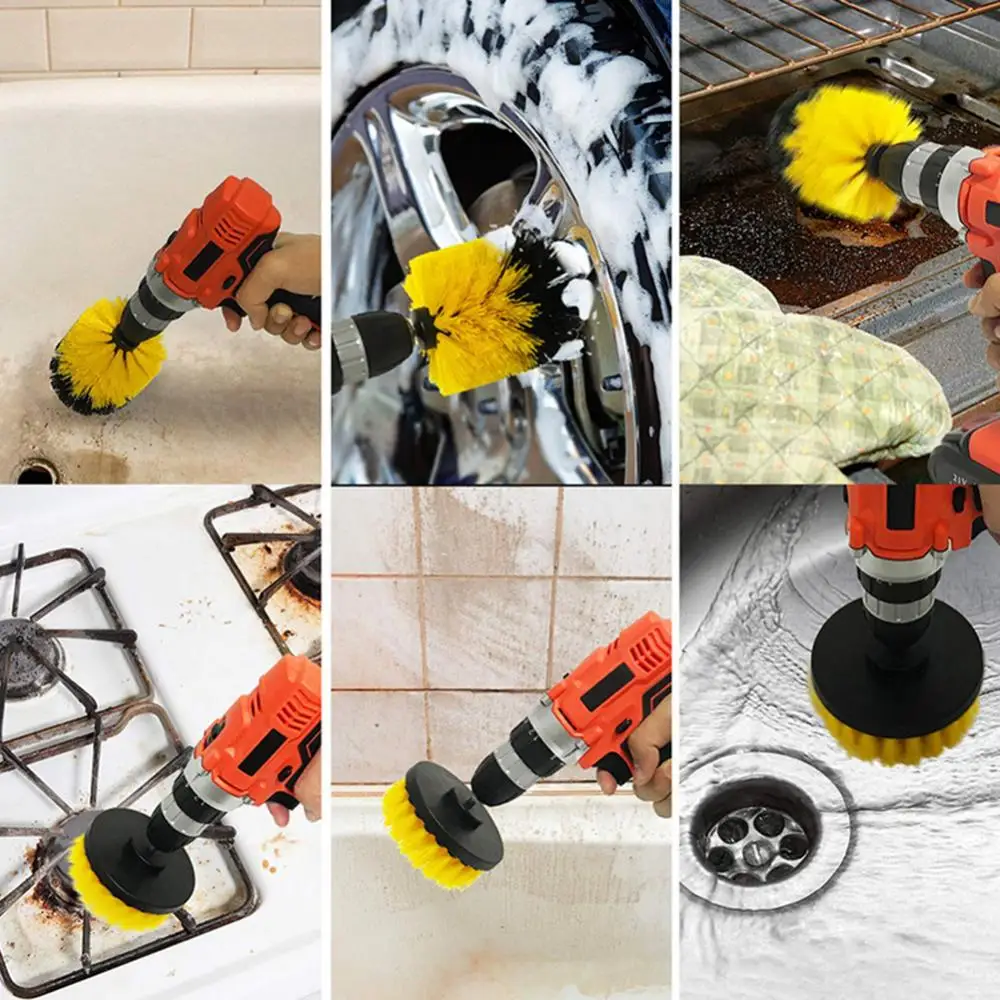 75%  Dropshipping!!2 inch Plastic Furniture Car Interiors Cleaning Dust Remover Power Drill Brush