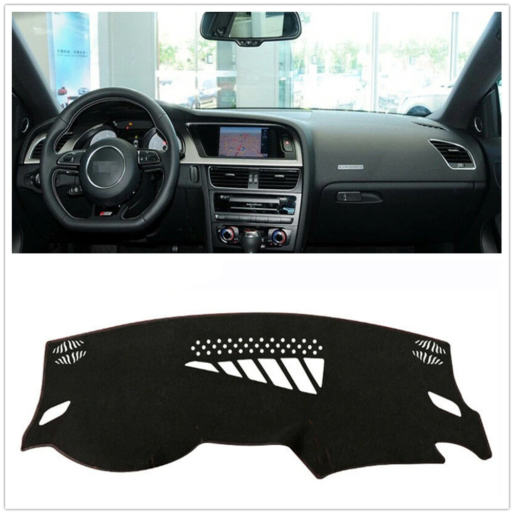 Front Dashboard Cover Carpet For Audi A4L/S5/A4/A5 Non Slip Black Car Dash Board Heat Proof Mat Sun Shield Pad Shade Strip Trim