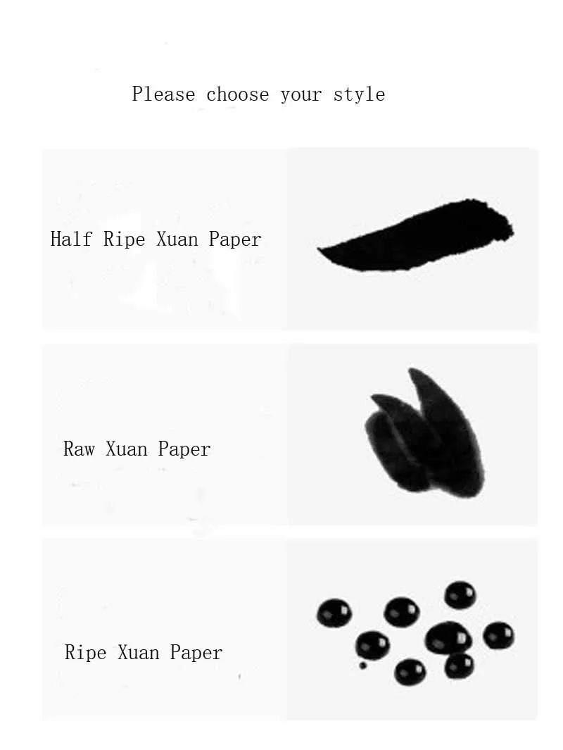 100 Sheets Painting Rice Paper Papel Beginner Calligraphy Painting Practice Xuan Paper Chinese Raw Half Ripe Xuan Paper