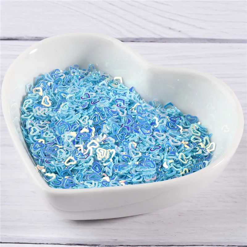 10g/bag 4mm Hollow Plum Shape Sequins Mix Macaroon Hollow Heart Star Nails Sequin Glitters Craft Wedding Decor Confetti