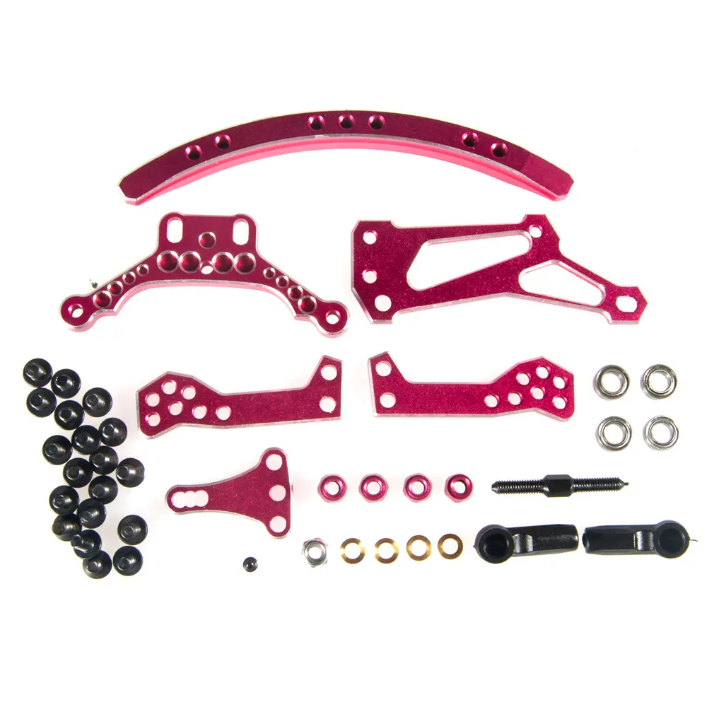 YEAHRUN Aluminum Curve Slide Track Steering Kit for 1/10 Sakura D4 RWD RC Crawler Drift Racing Car Upgrade Parts
