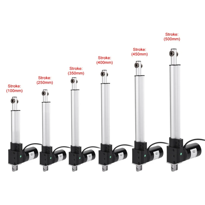6000N DC Linear Actuator 12V 24V Telescopic Rod Stroke 30/50/100mm Electric Motor Lineal Actudor Lift Window Opener Lifter Bed