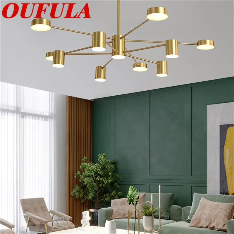 

WPD Modern Brass Chandeliers Creative Decoration Suitable For Home Living Room Dining Room Bedroom