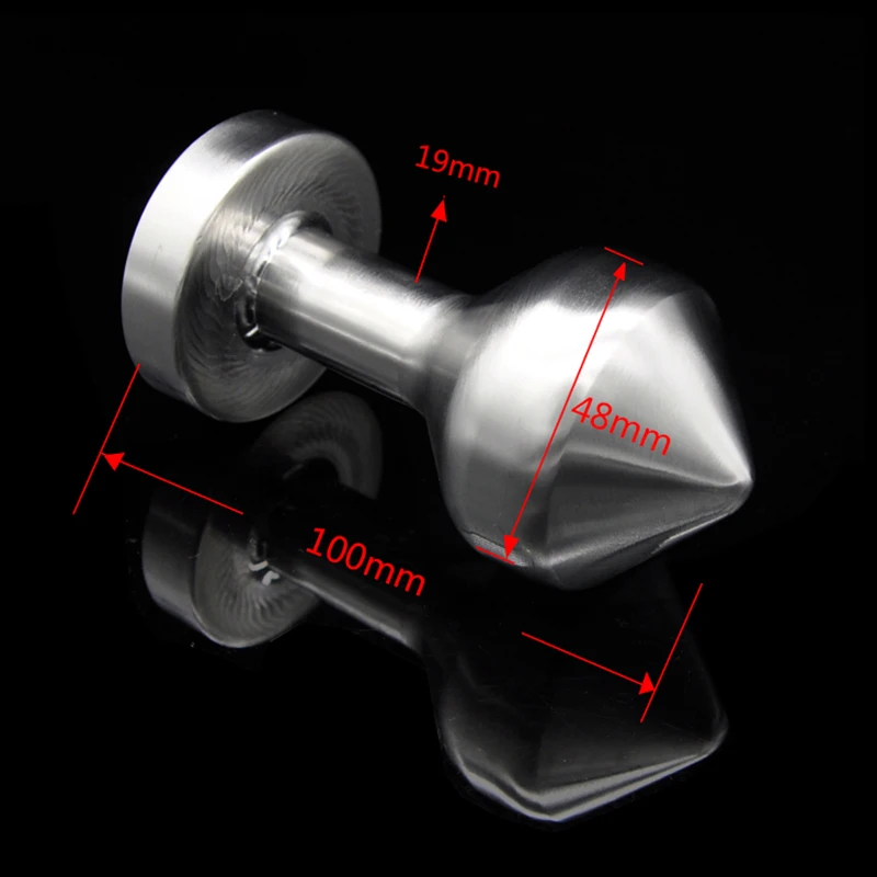 BLACKOUT650g Male & Female Metal Big Anal Plugs Solid Stainless steel Heavy Anus Bead Chastity Anal Sex Toys Adult Game A114