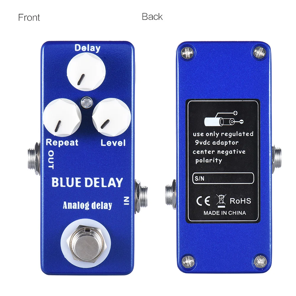 MOSKY BLUE DELAY Analog Guitar Pedal Synthesizer Electric Guitar Parts Accessories Power Supply Pedals Tremolo Effector