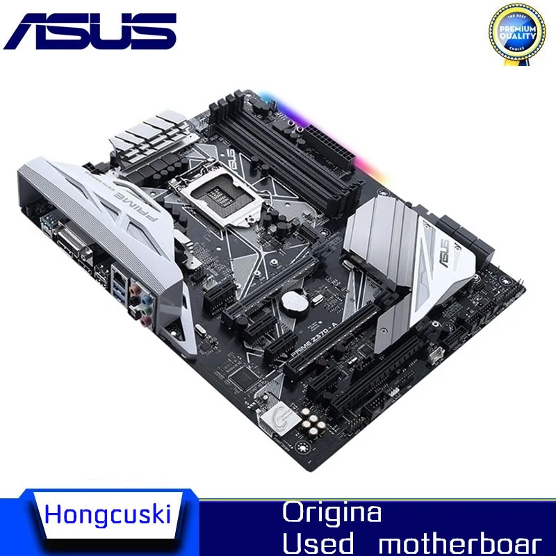 Imagem -03 - Usado para Asus Prime Z370-a Original M.2 Nvme 8th 9th Placa-mãe Soquete Lga1151 Ddr4 Z370 Desktop Placa-mãe