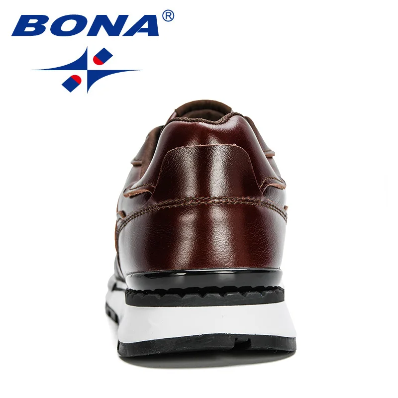 BONA New Designers Business Dress Shoes Genuine Leather Formal Office Men Shoes Party Fashion Wedding Man Footwear Trendy