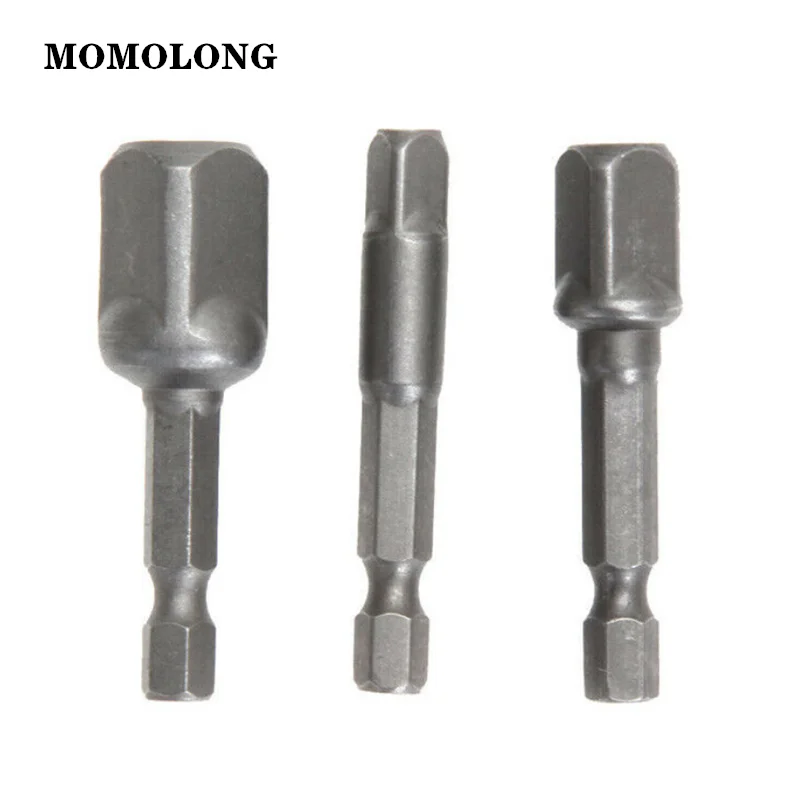 Set di adattatori per punte di prolunga per adattatore per trapano da 3 pezzi 1/4 3/8 1/2 chiave esagonale con attacco esagonale utensili per cacciavite a bussola per trapano elettrico