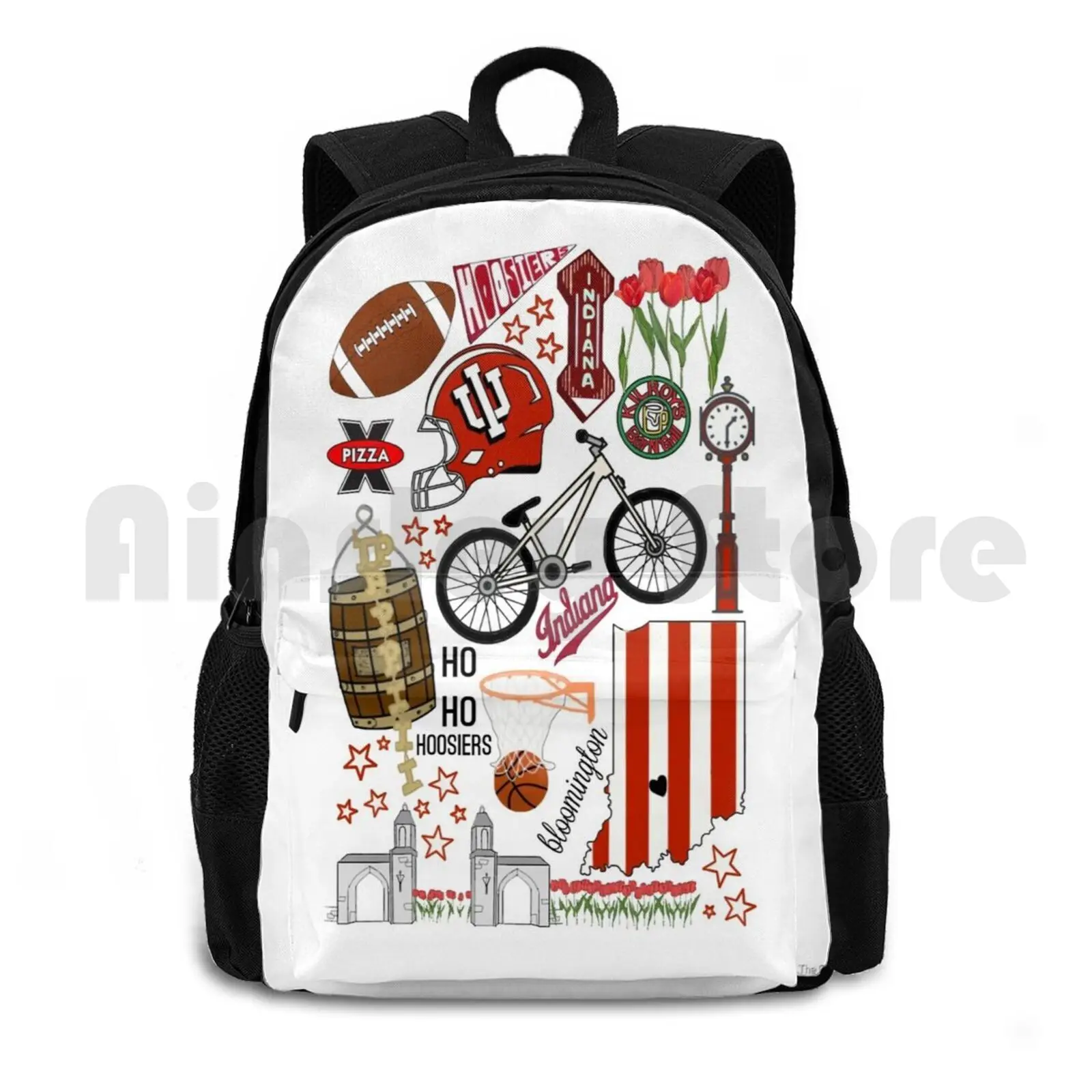 

Indiana University Bloomington Theme Iu Outdoor Hiking Backpack Riding Climbing Sports Bag Iu Bloomington Indiana University
