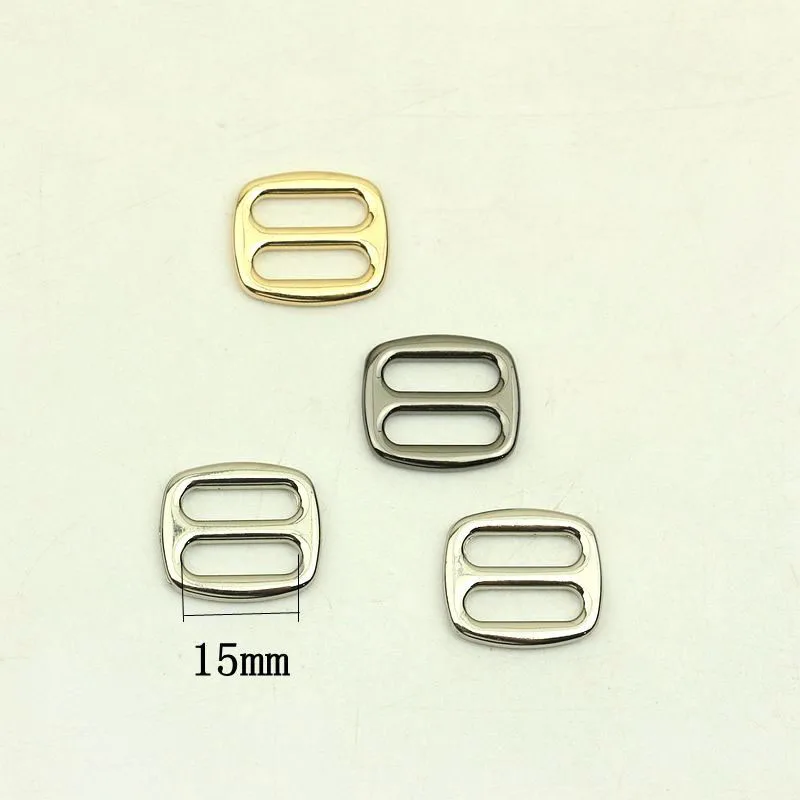 

20pcs 15mm Metal Slider Buckles DIY Bags Strap Bar Adjust Buckle Dog Collar Belt Sewing Hardware Accessories