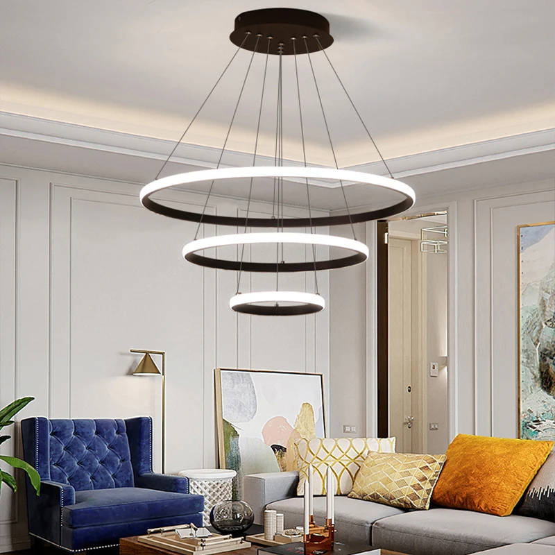 Modern nordic Matte Remote&APP Control LED Chandeliers For Living Room Bedroom Study Room Adjustable  New Led Ceiling Lamp
