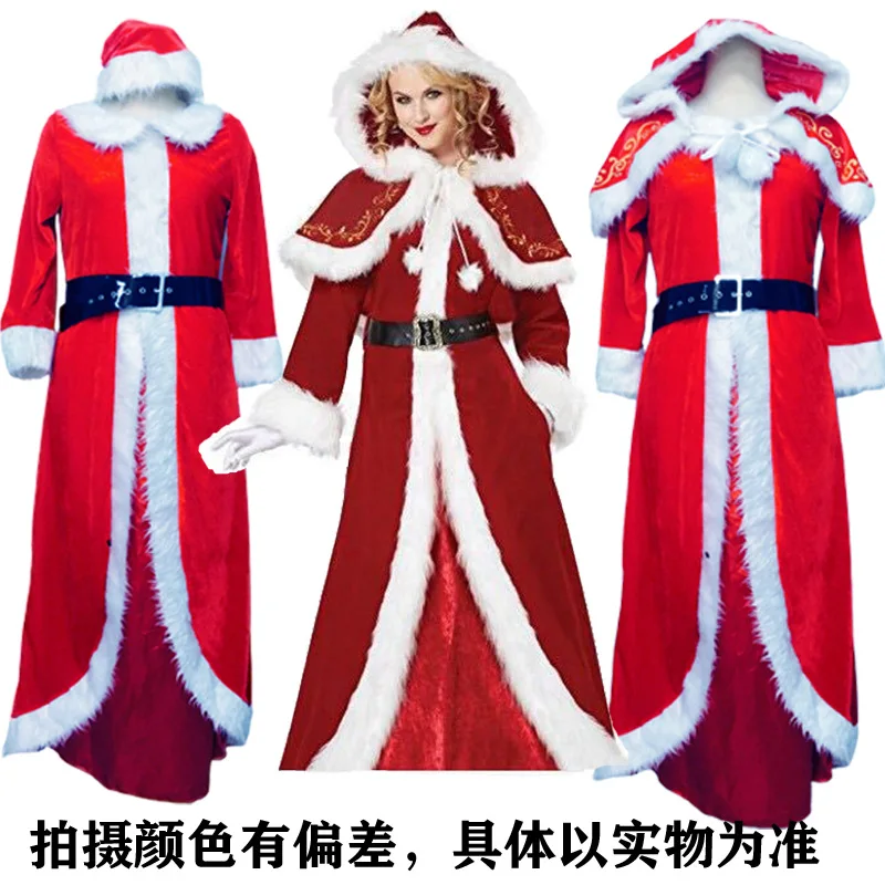 Costume de noël pour homme et femme, tenue Cosplay pour le père noël