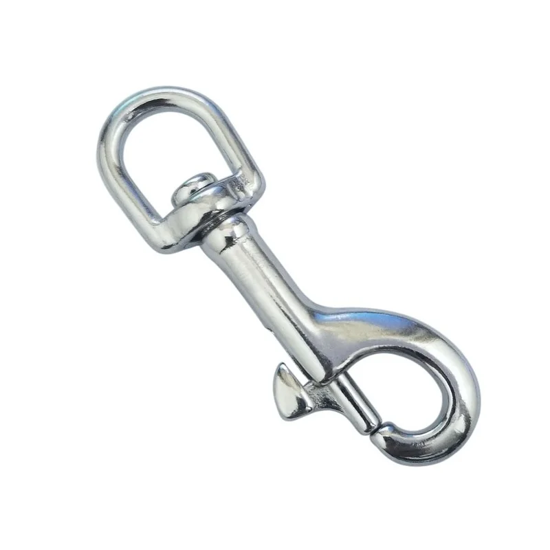 316 Stainless Steel 70mm Scuba Diving Clips, Swivel Eye Snap Hook Dive Single Ended Swivel Eye Bolt Hook Buckle Dog Clip