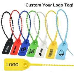 Custom High Security Cable Seals, Tamper Proof Numbered Tags for Container, Truck Locking with Stainless Steel Stamp, 100Pcs