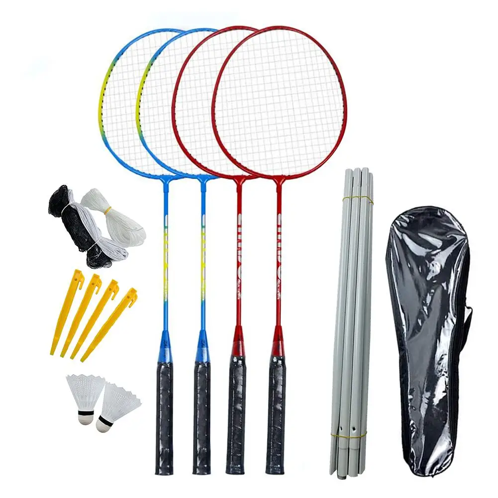 

19pcs/set Professional Badminton Rackets Set Family Double Badminton Racquet Titanium Alloy Lightest Playing Badminton