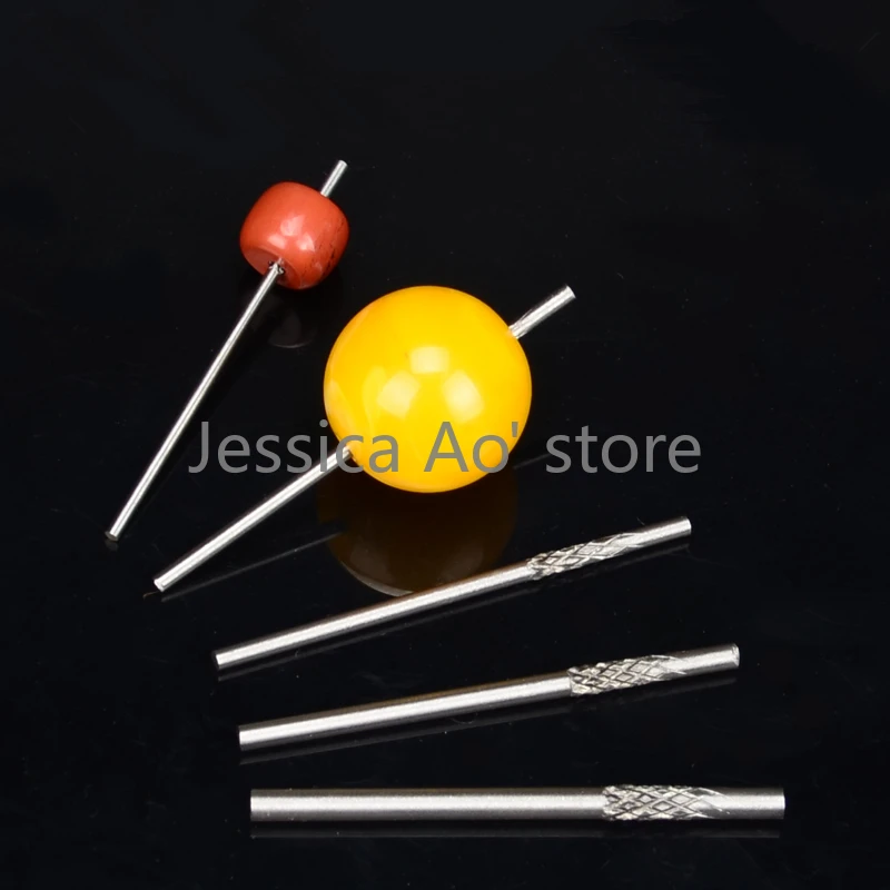 

25pcs 1.5 1.8 2 2.5 3mm Round Beads Fixing Needle Wooden Beads Grinding Shank Bodhi Beeswax Polishing Position Axis