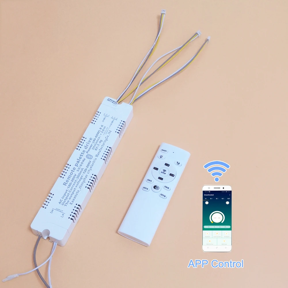 Remote palette drive Dimmable intelligent LED driver APP bluetooth&2.4G remote control led transformer (20-40W)X6 (40-60W)X6