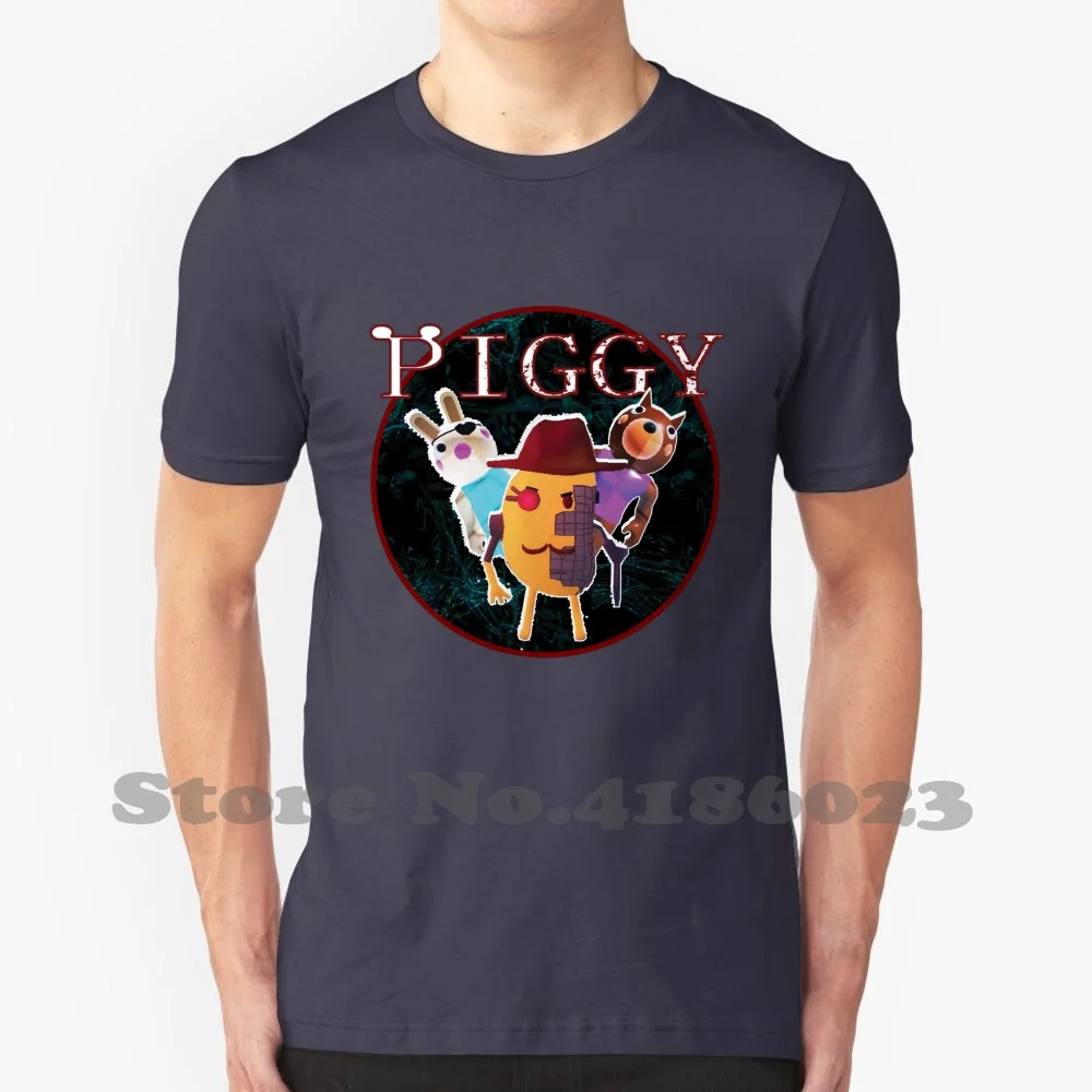 Piggy , Game , Piggy Characters 100% Cotton T-Shirt Bloxburg Piggy Chapter Piggy Pig Piggy All Chapters Piggy All Characters