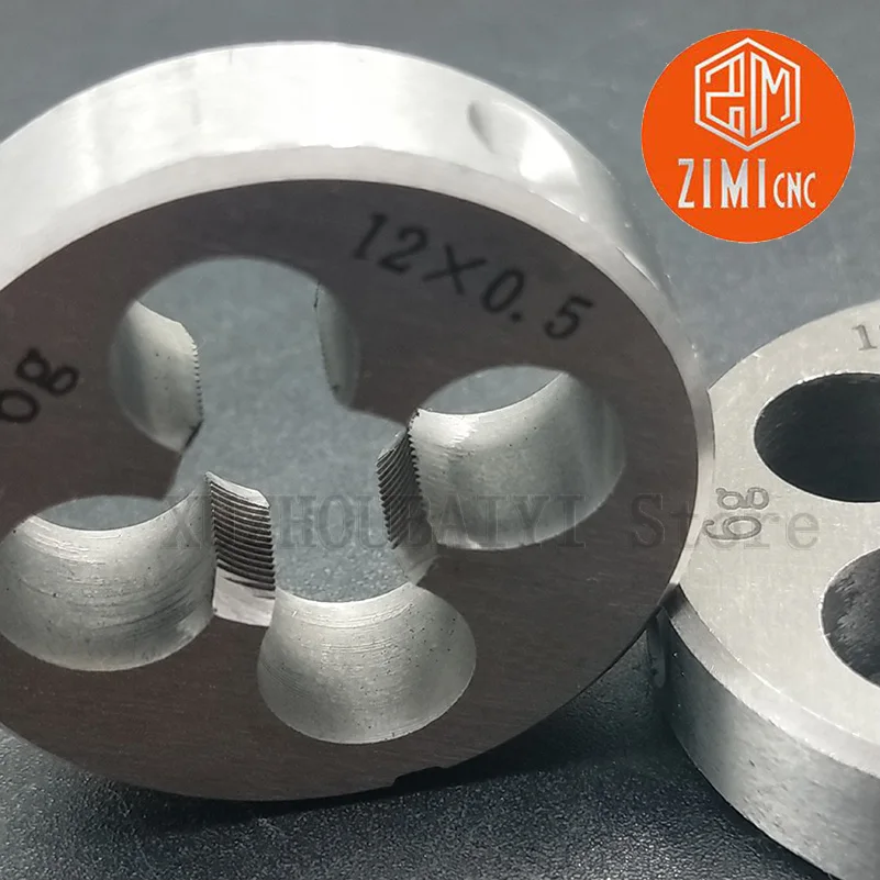 M11 * 1.5/1.25/1.0/0.75/0.5mm aço liga right-handed rosca placa redonda die rodada manual de rosca rosca tocando ferramenta manual definir