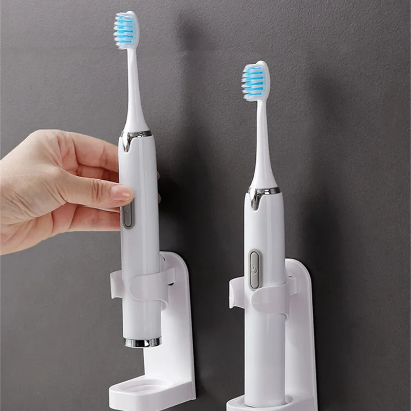 Creative Traceless Self-adhesive Electric Toothbrush Stand Rack Wall-Mounted Toothbrush Holder Bathroom Accessories Organizer