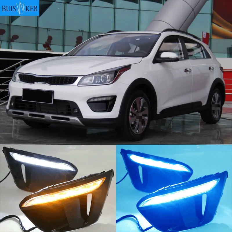 

For KIA RIO X-Line 2018 2019 LED DRL headlight headlights daytime running lights fog lights fog light foglights Russian version