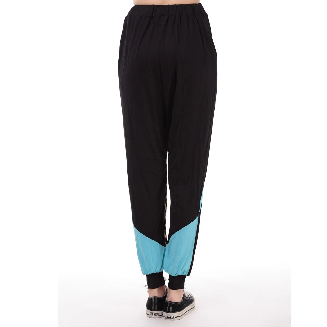 Pantalon de survêtement patchwork léopard pour femmes, pantalon de danse hip-hop, pantalon de performance sur scène pour femmes, pantalon de jazz harem, mode été