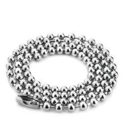 12 Pieces 24 Inch Stainless Steel Ball Chain 2.4 mm Military Spec for Army Dog Tag chain 20CM 50CM 60CM