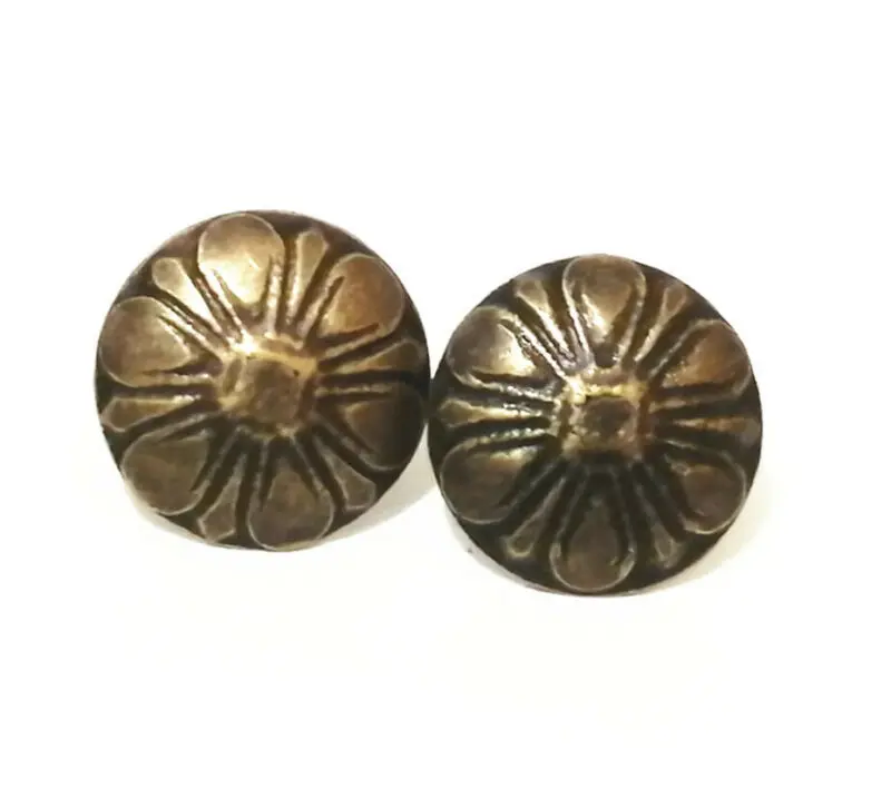 25/50pcs bronzo antico divano armadio crisantemi bolla chiodo metallo testa rotonda borsa flessibile chiodo Doornail Hardware Decor