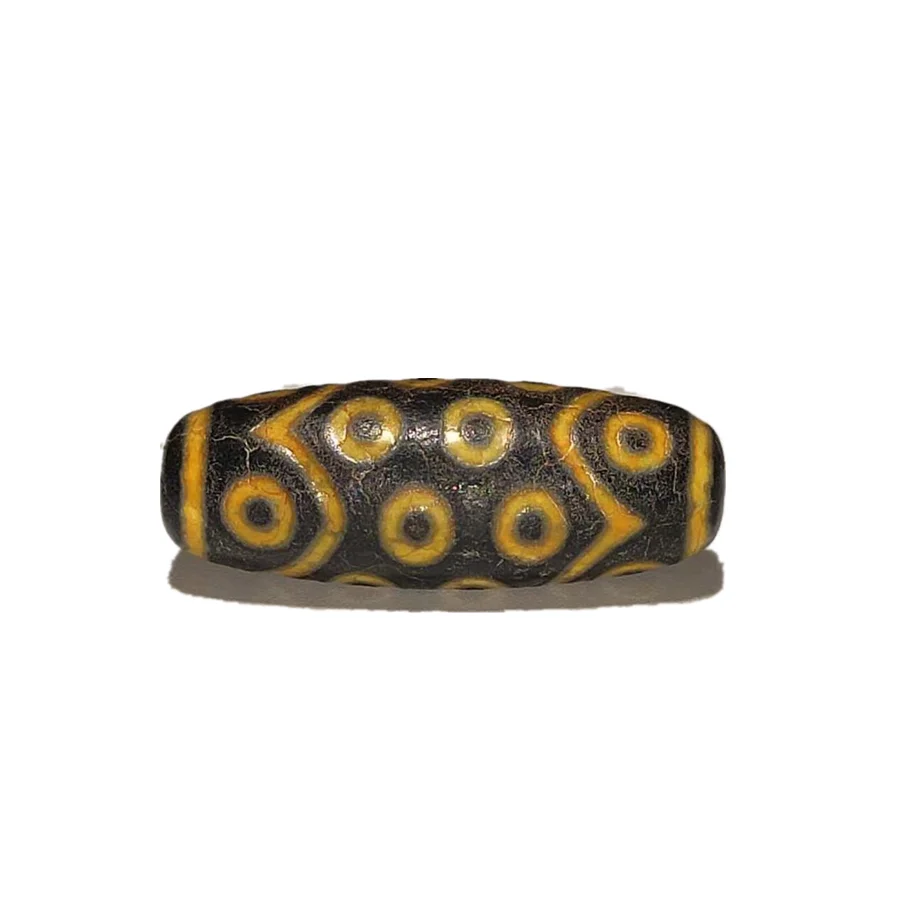 High quality Tibet agate DZI old yellow 18 eyes DZI 13*35mm agate beads men and women jewelry DIY Free Shipping