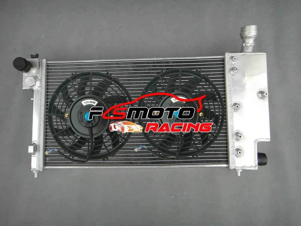 Aluminum Radiator + FANS For PEUGEOT 106 GTI S16 & RALLYE//Citroen SAXO VTR 1A 1C K5A CDZ CDY TU2J2 KDY NRF 1991-2001