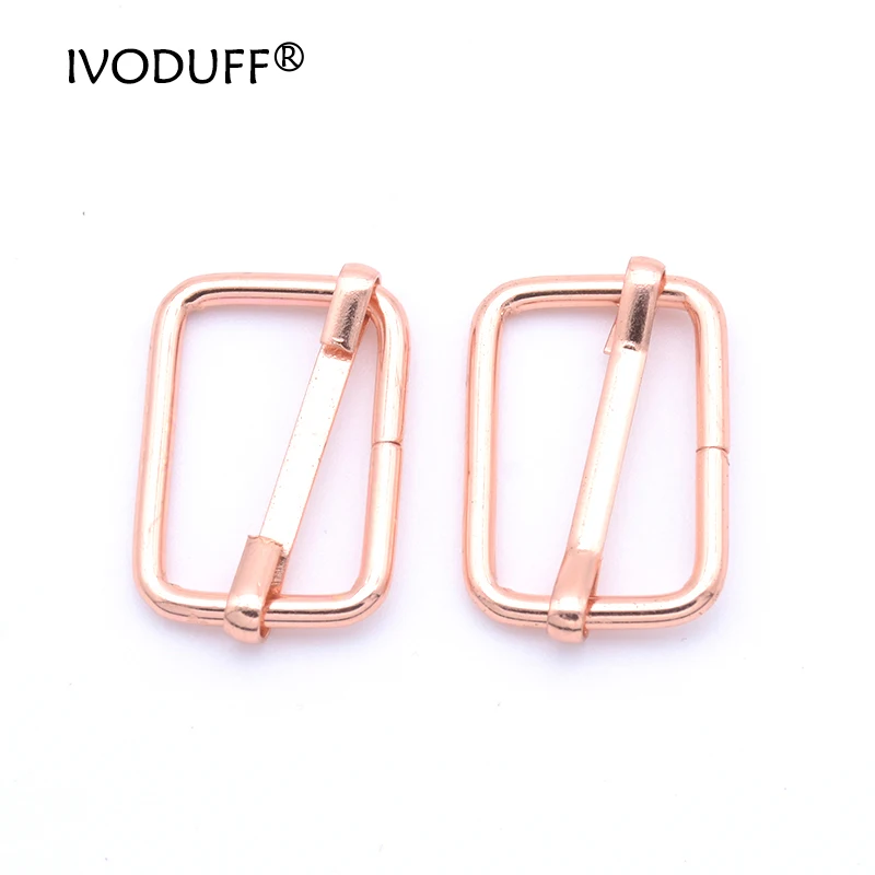 Metal Silder Buckle D Ring, Snap Hook In Rose Gold Color For DIY Purse and Bag Making, Handbag Metal Parts