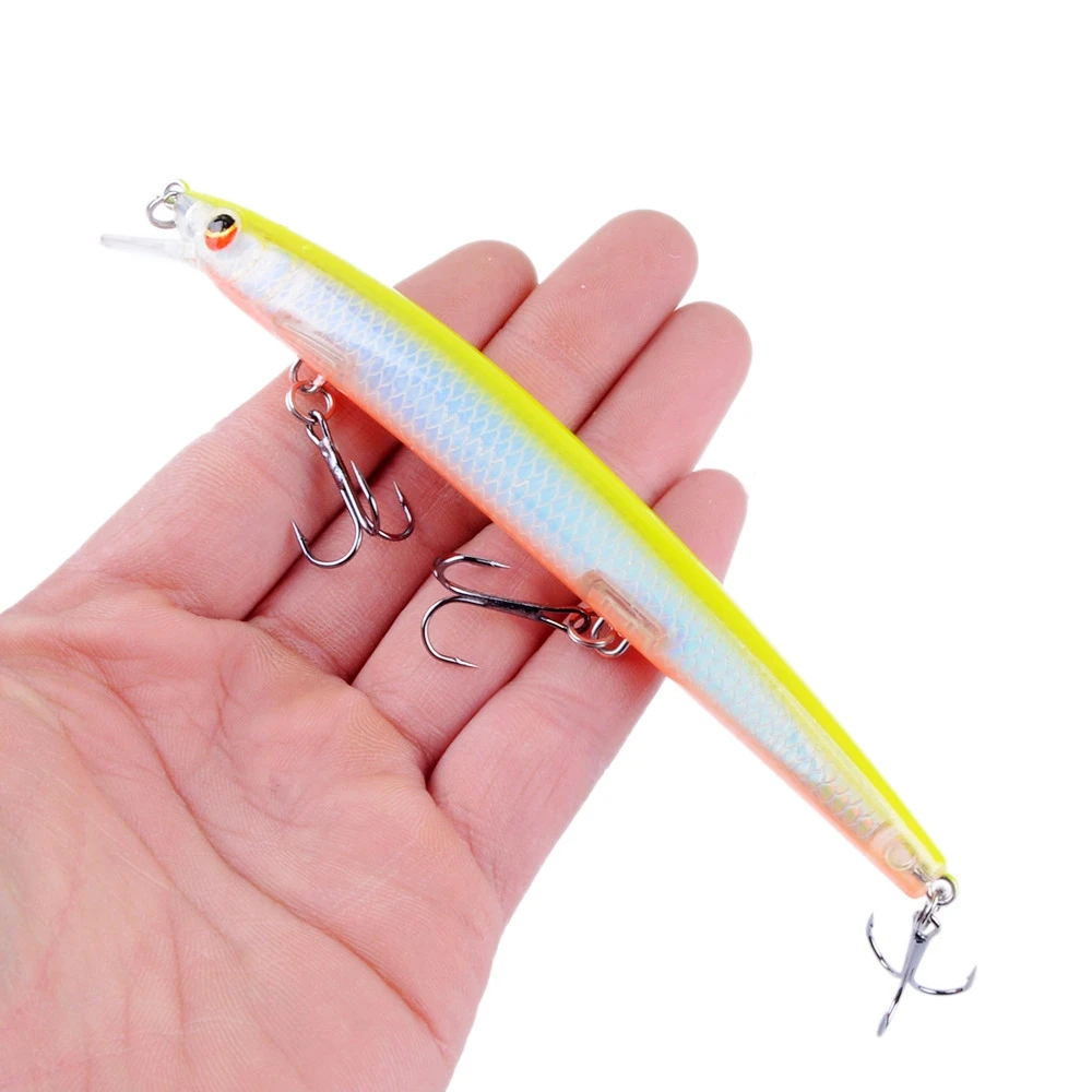 1pcs Floating Minnow Fishing Lures Long Casting Lifelike Hard Baits 13.5cm/15.4g Trolling Wobblers on Pike Crankbait Carp Tackle