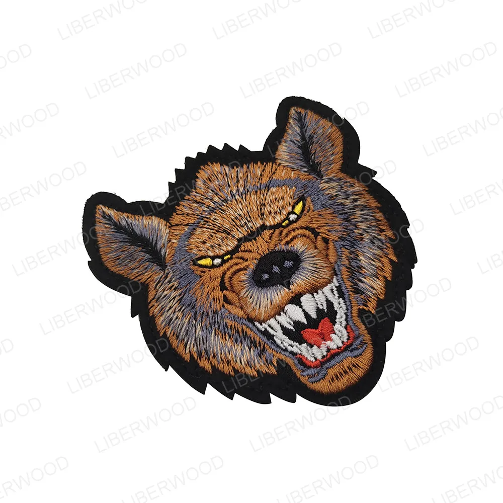 Tactical Soldier Patch Hyena Hyaena Shark Embroidered Military Warrior Emblem Embroidery Badge For Clothing Backpack Cool