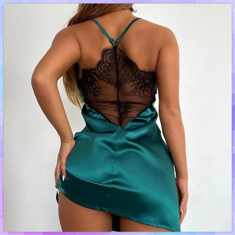 Women Deep V Neck Sexy Mini Dress Green Solid Straight Party Elegant Dresses Female Summer Vestido Feminino Plus Size Robe