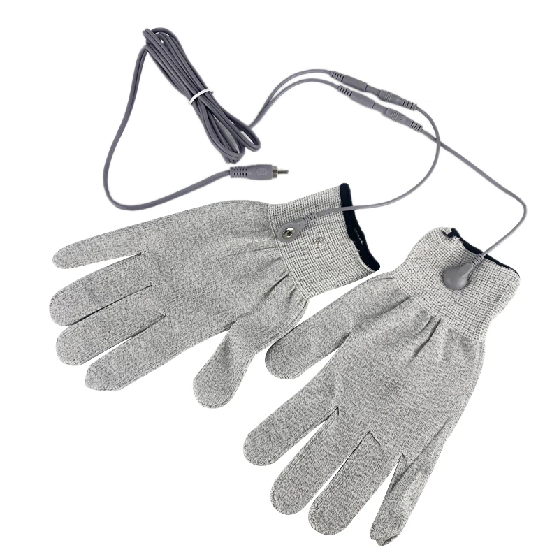 EMS Magic Glove with 1.5M Button Cable Electricity Conductive Face Body magic Therapeutic apparatus beauty Gloves