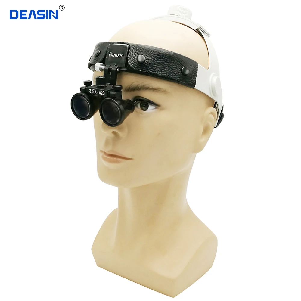 3.5X High Quality Headlight Medica Loupe Magnifier Adjustable Dental Headlamp