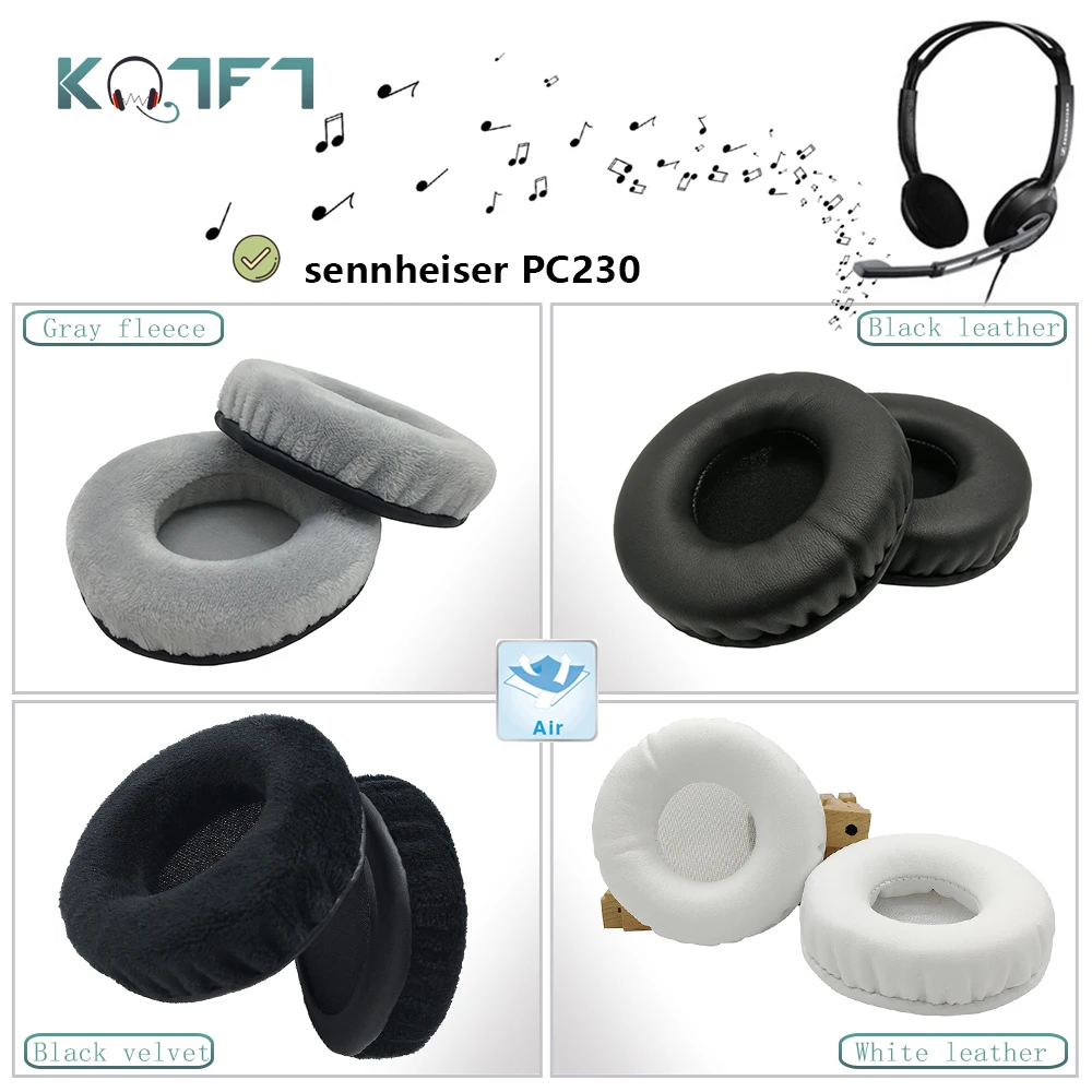 

KQTFT flannel 1 Pair of Replacement Ear Pads for sennheiser PC230 Headset EarPads Earmuff Cover Cushion Cups