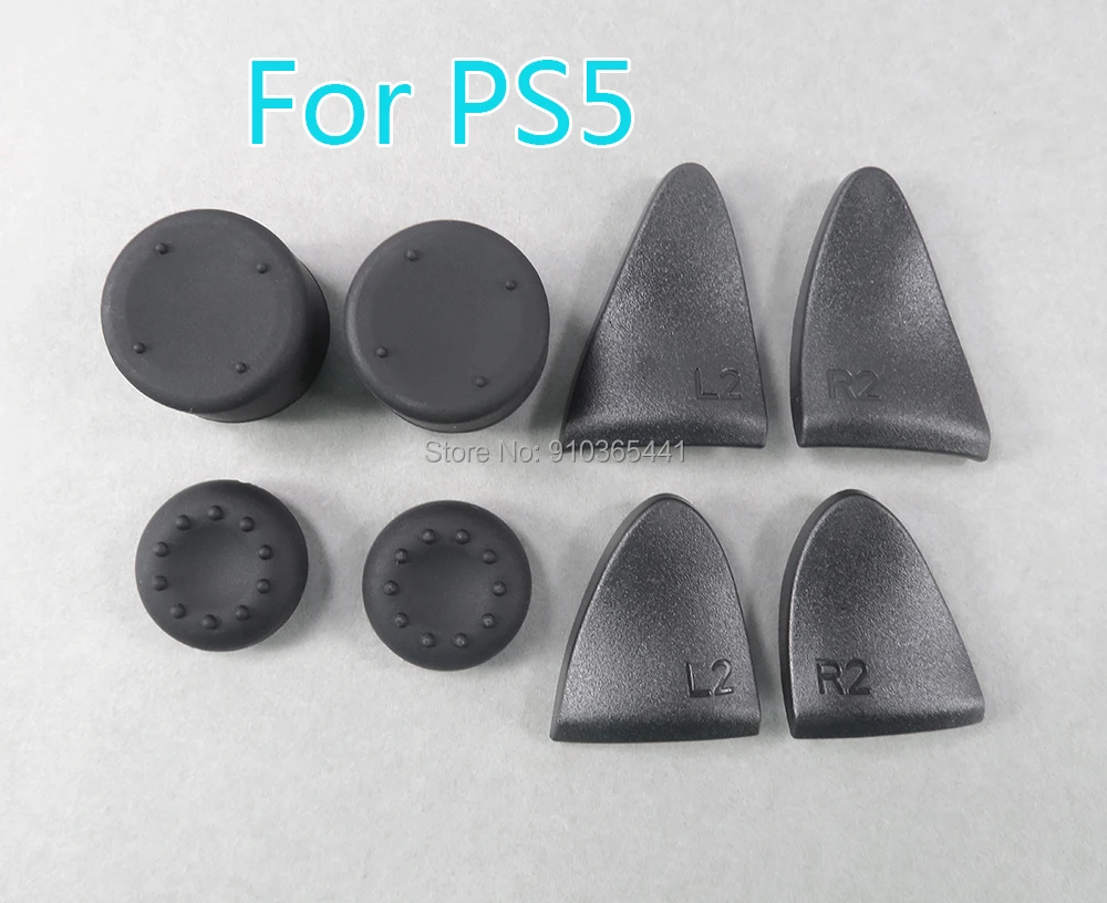 

10sets/lot Replaceme For PS5 Controller 8in1 Thumb Stick Grip Joystick cover L2 R2 Extenders Button Trigger Silicone Rocker Cap