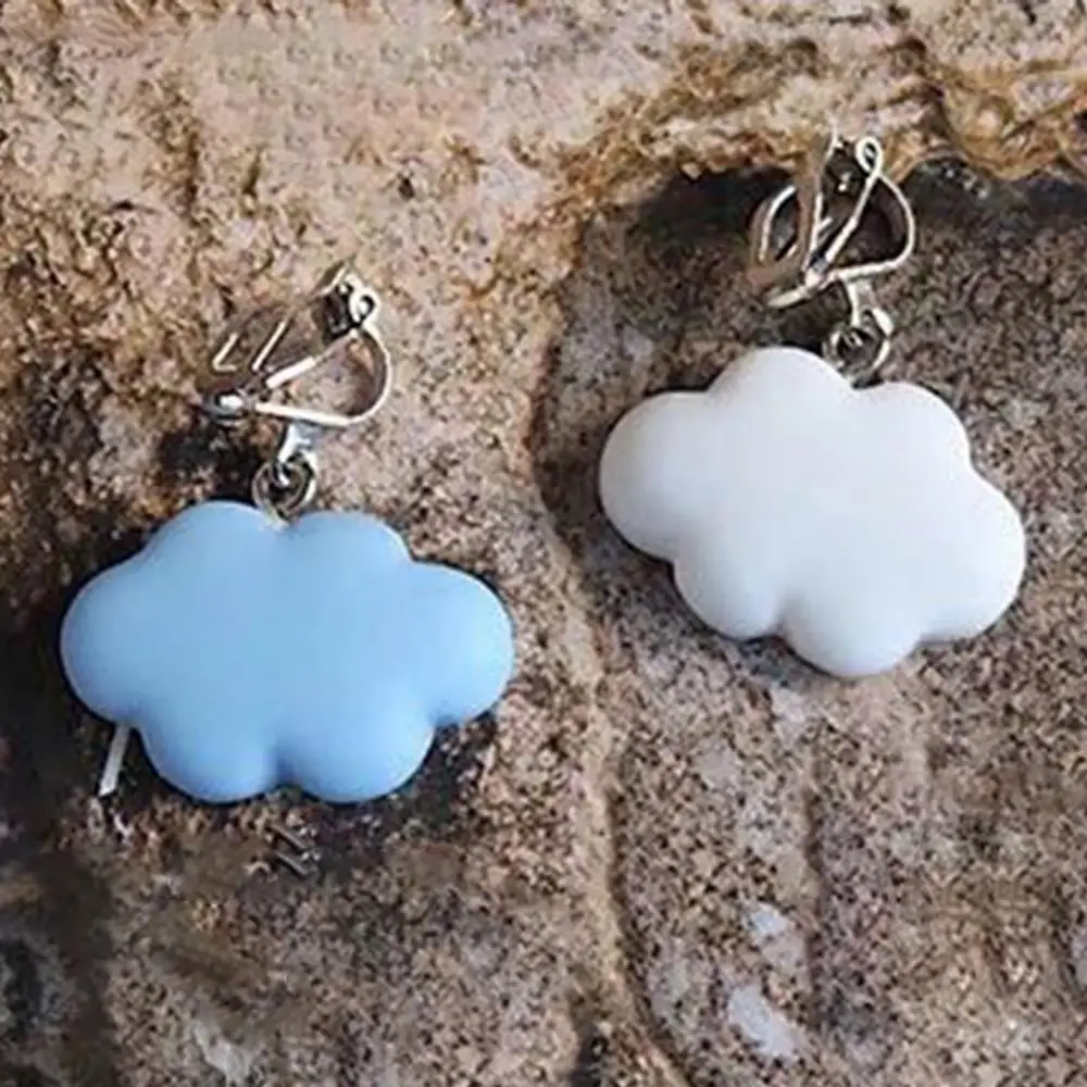 Cloud Shape Drop Earrings Blue White Women Girls Cute Summer Hot Charm Weather Fashion Korea Style Hook Jewelry Birthday Party