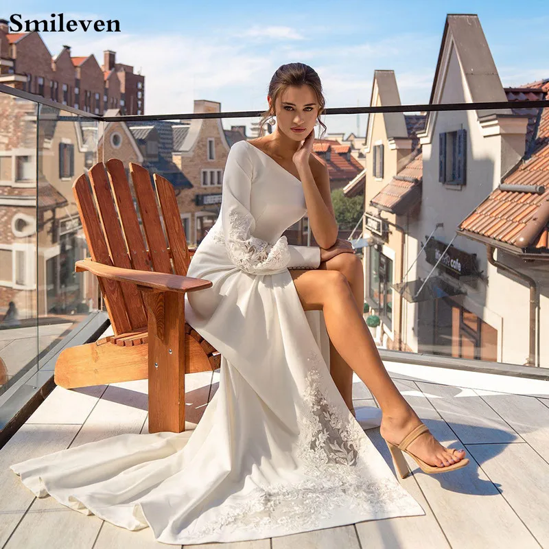 Smileven-Robes de mariée sirène en satin doux, un patient bohème initié, quoi que ce soit, 2020