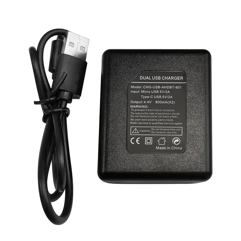 شاحن شاشة LCD لـ GoPro Hero 9/12 11 10 شاحن بطارية ملحقات الكاميرا حزمة بطارية فك تشفير بالكامل 3 فتحة شحن مزدوج