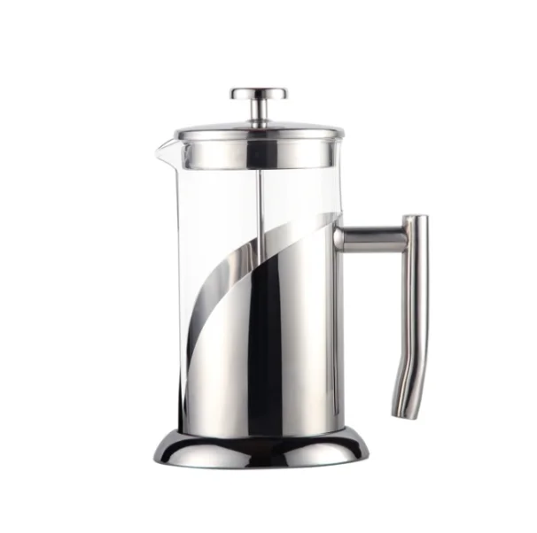 French Press Coffee Maker 4 Level Filtration System Heat Resistant Borosilicate Glass by Cafe Du Chateau