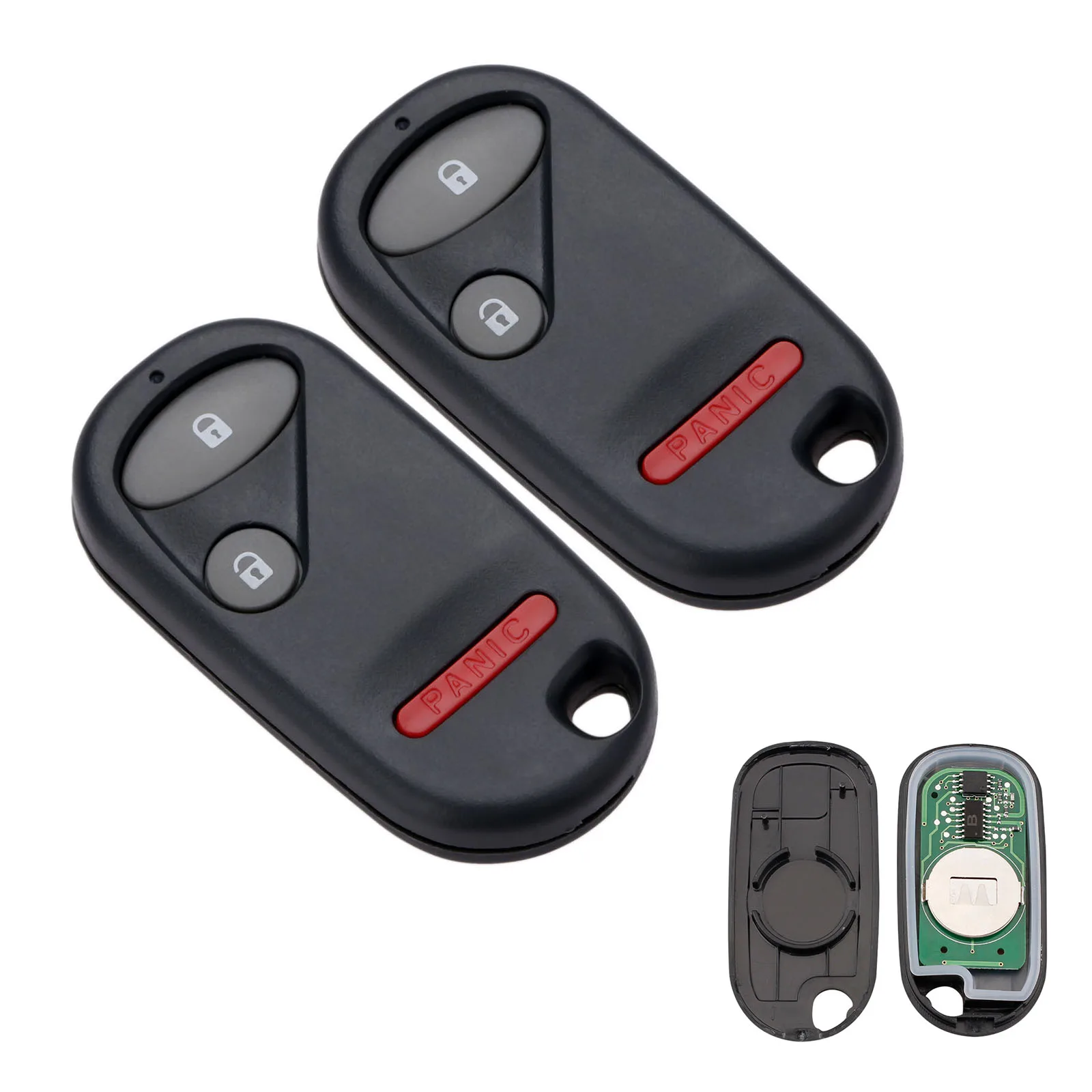 

433Mhz Remote Control Keyless Key Fob NHVWB1U523 For Honda 2001-2005 Civic EX LX,2003 2004 PILOT,2003-2005 ELEMENT 3 Buttons